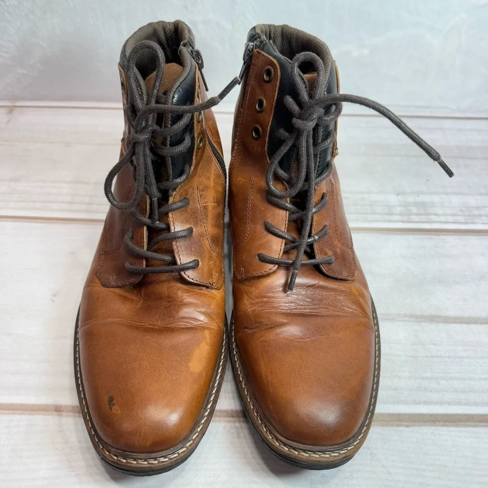 Bull Boxer Biltmore Men’s Brown & Black Genuine Leather Ankle Boots